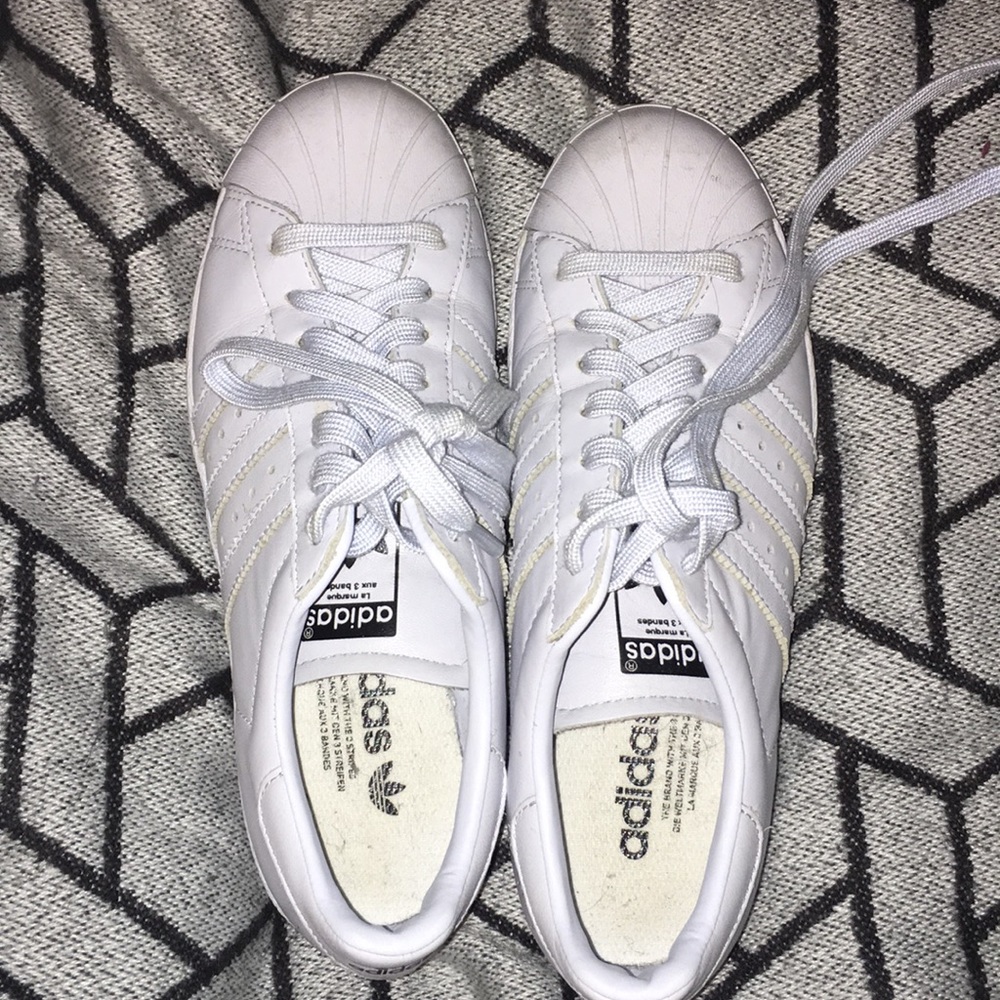 Adidas Superstars light blue custom